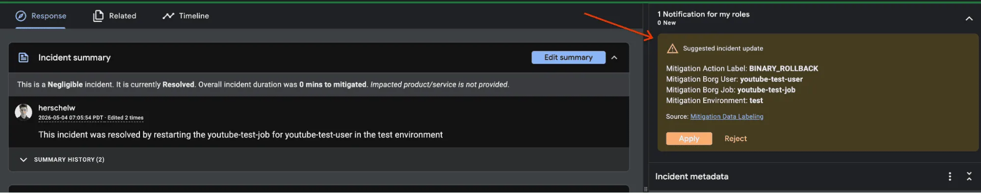 Figure 2: Structured suggestions of mitigations