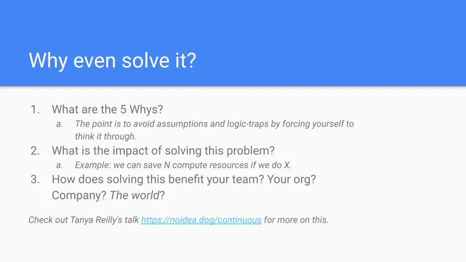 Why even solve it?