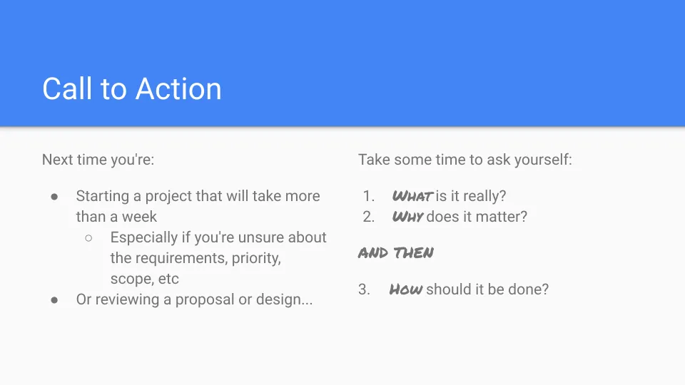 Call to action