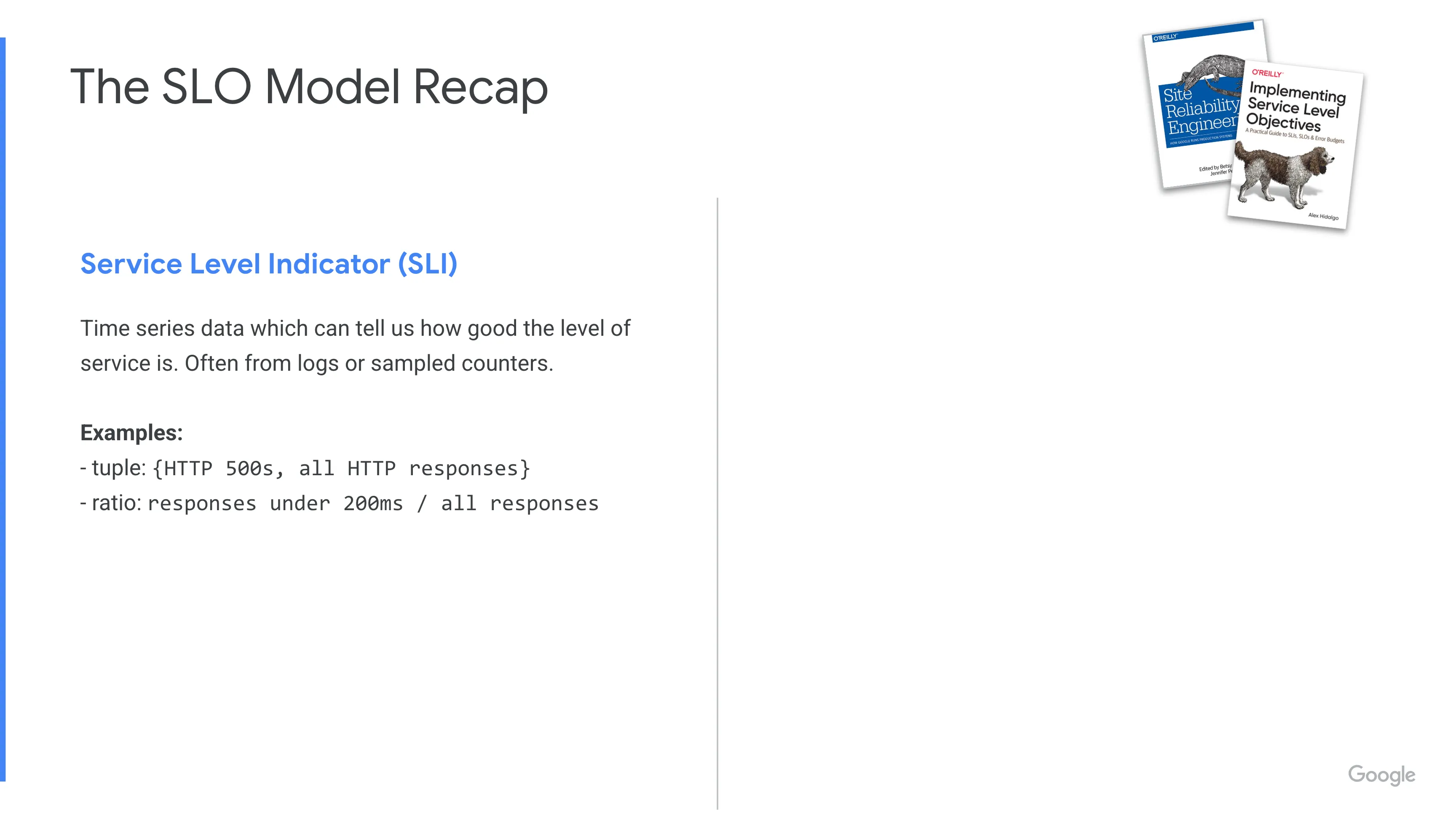 SLO Model Recap - Service Level Indicator