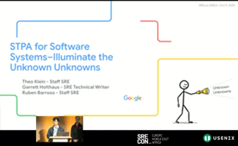 STPA for Software Systems -- Illuminate the Unknown Unknowns SREcon EMEA 2025
